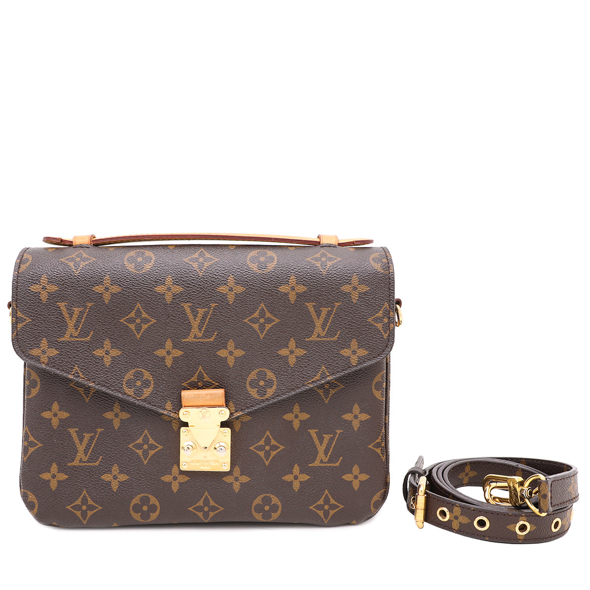 Louis Vuitton Brown Monogram Pochette Metis Bag-Louis Vuitton-THE CLOSET