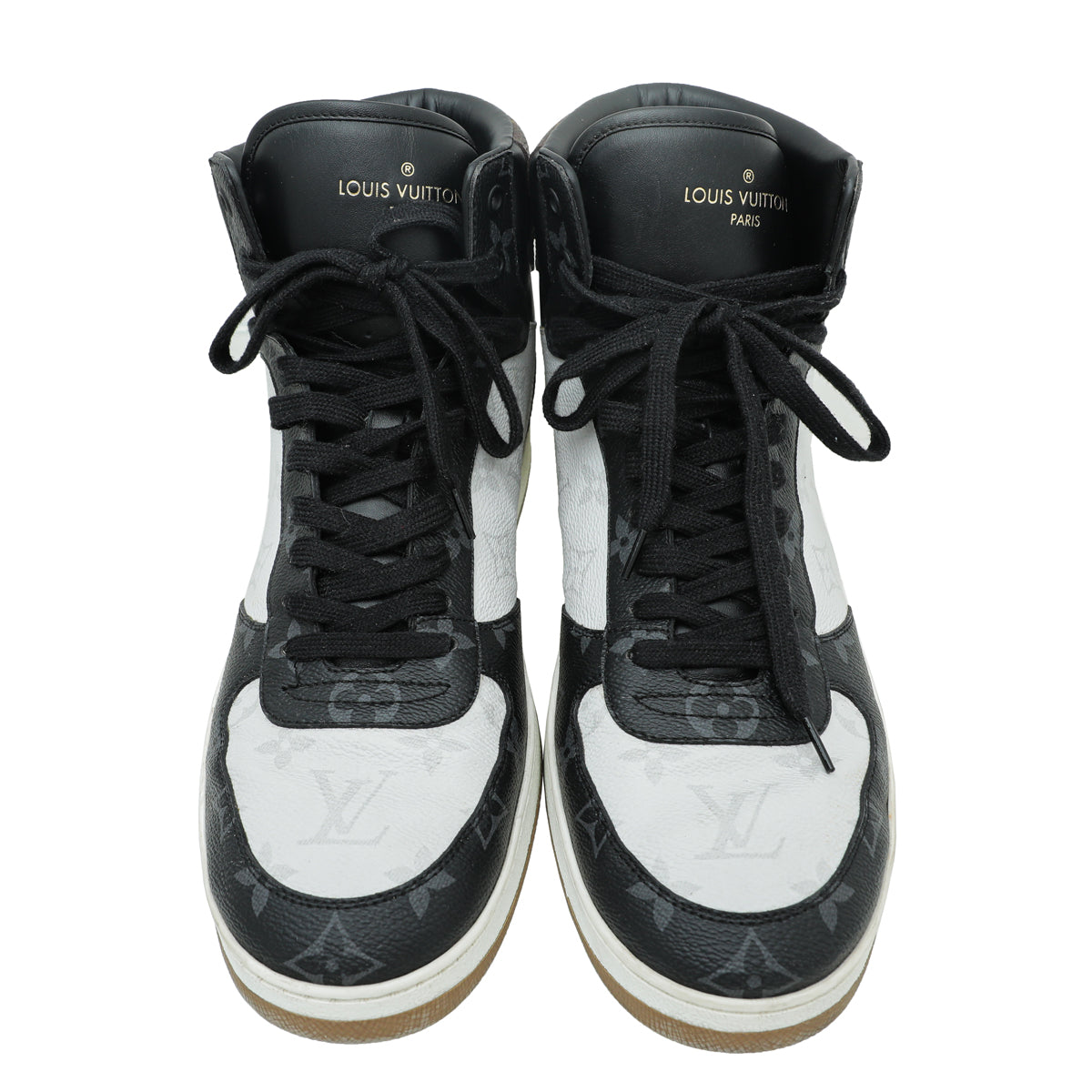 Louis Vuitton Tricolor Monogram Rivoli Sneaker Boot 8.5-Louis Vuitton-THE CLOSET