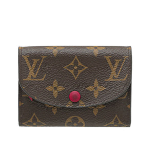 Louis Vuitton Monogram Fuchsia Rosalie Coin Purse W- S.S Initial