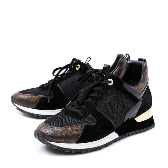 Louis Vuitton Black/Brown Monogram Canvas, Suede and Mesh Run Away Low Top  Sneakers Size 39 Louis Vuitton | The Luxury Closet