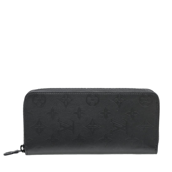 Louis Vuitton Black Monogram Shadow Vertical Zippy Wallet