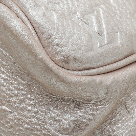 Louis Vuitton handbag Monogram Shimmer Silver Comete,Leather-LTD