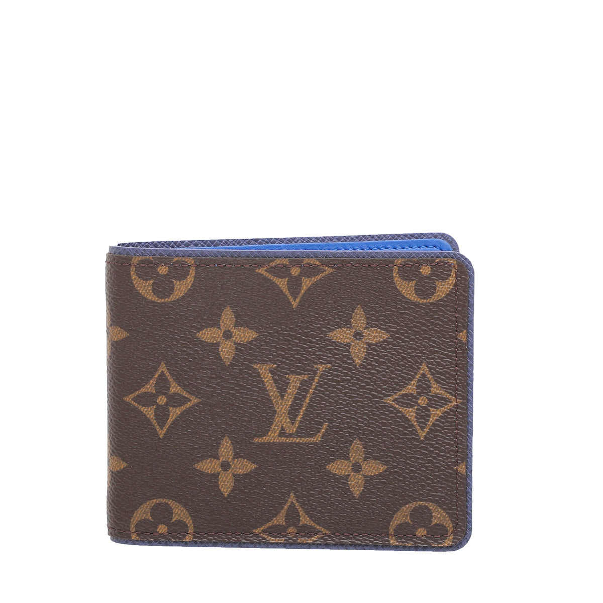 Slender mens wallet Louis Vuitton Blue Leather ref.57708 - Joli Closet