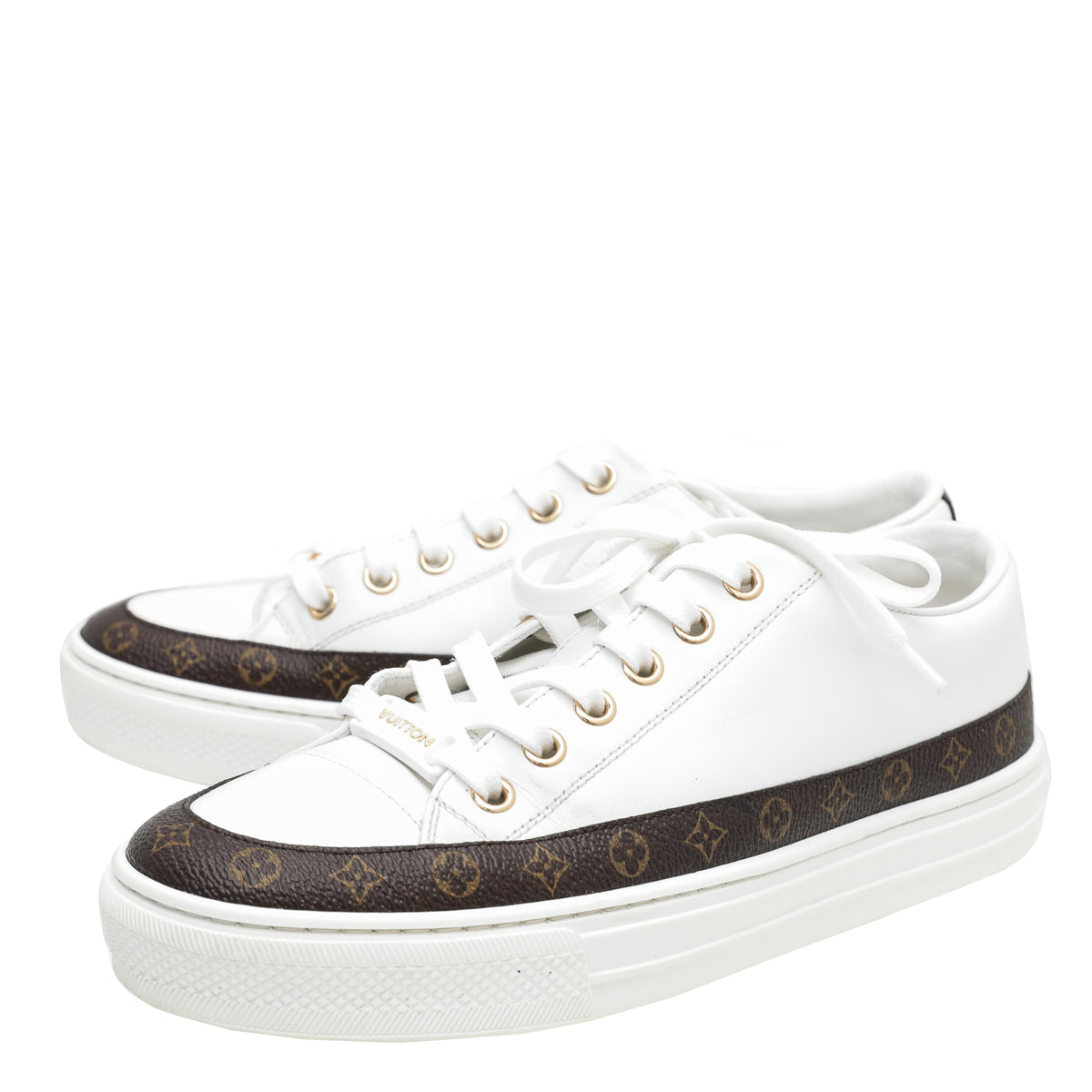 Louis Vuitton White Monogram Stellar Trainers Sneakers 35-Louis Vuitton-THE CLOSET