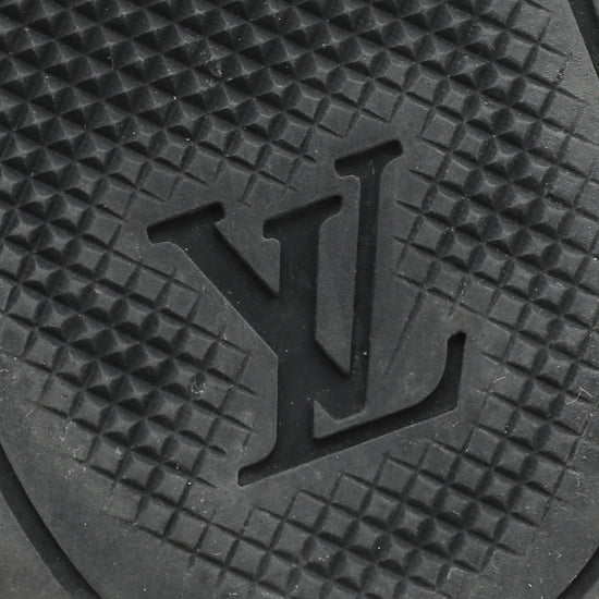 Louis Vuitton Black Monogram Suede Cliff Wedge Sneaker 38