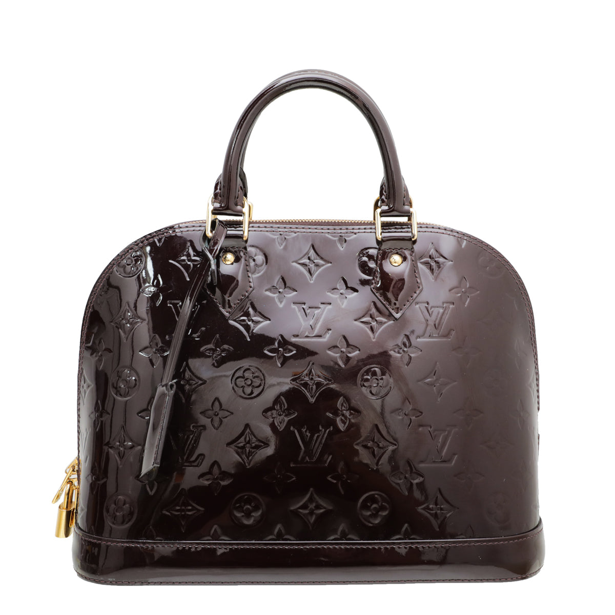 Louis Vuitton Amarante Monogram Vernis Alma PM Baag-Louis Vuitton-THE CLOSET