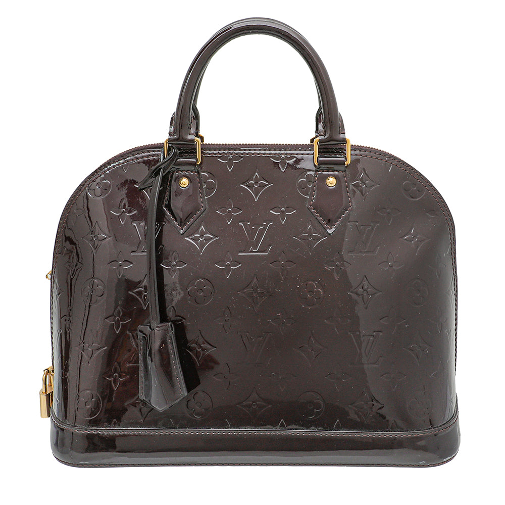 Louis Vuitton Amarante Monogram Vernis Alma PM Bag-Louis Vuitton-THE CLOSET