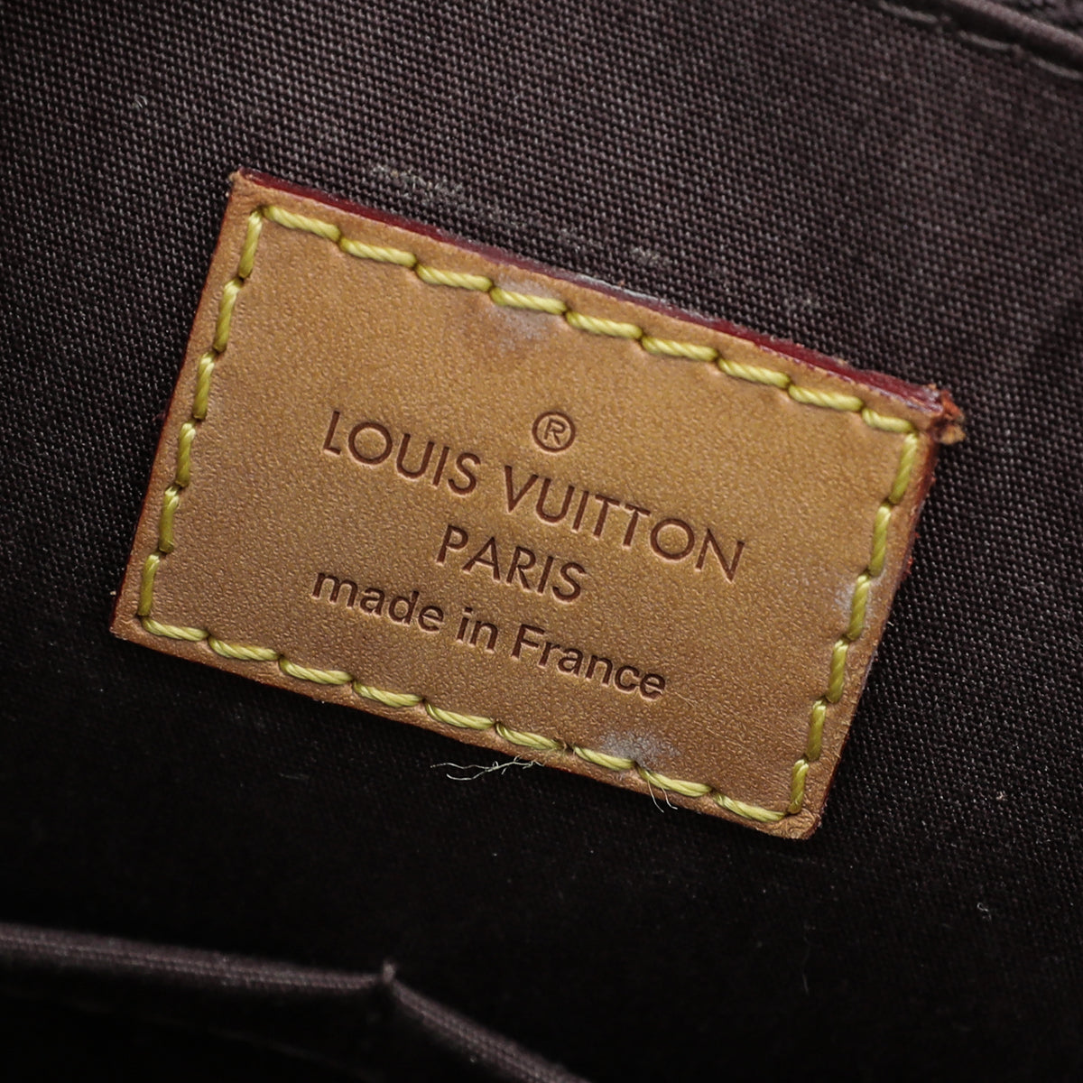 Louis Vuitton Alma PM Cuir Monogram Vernis Amarante ○ Labellov