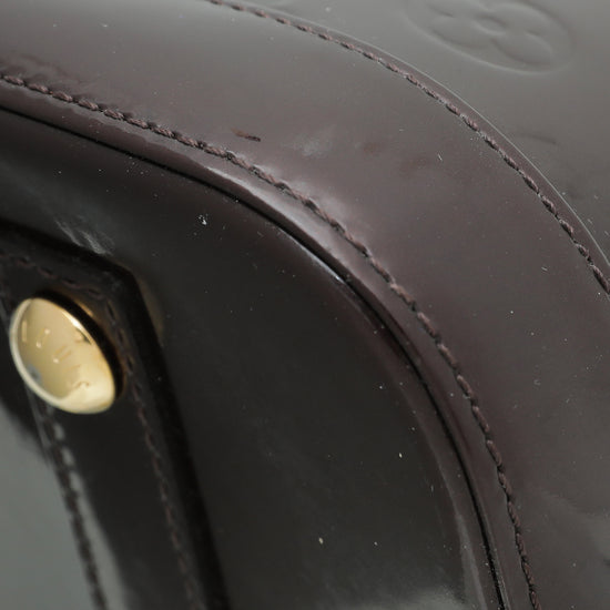 Alma Amarante Monogram Vernis Alma PM Bag Monogram embossed varnish calf  leather