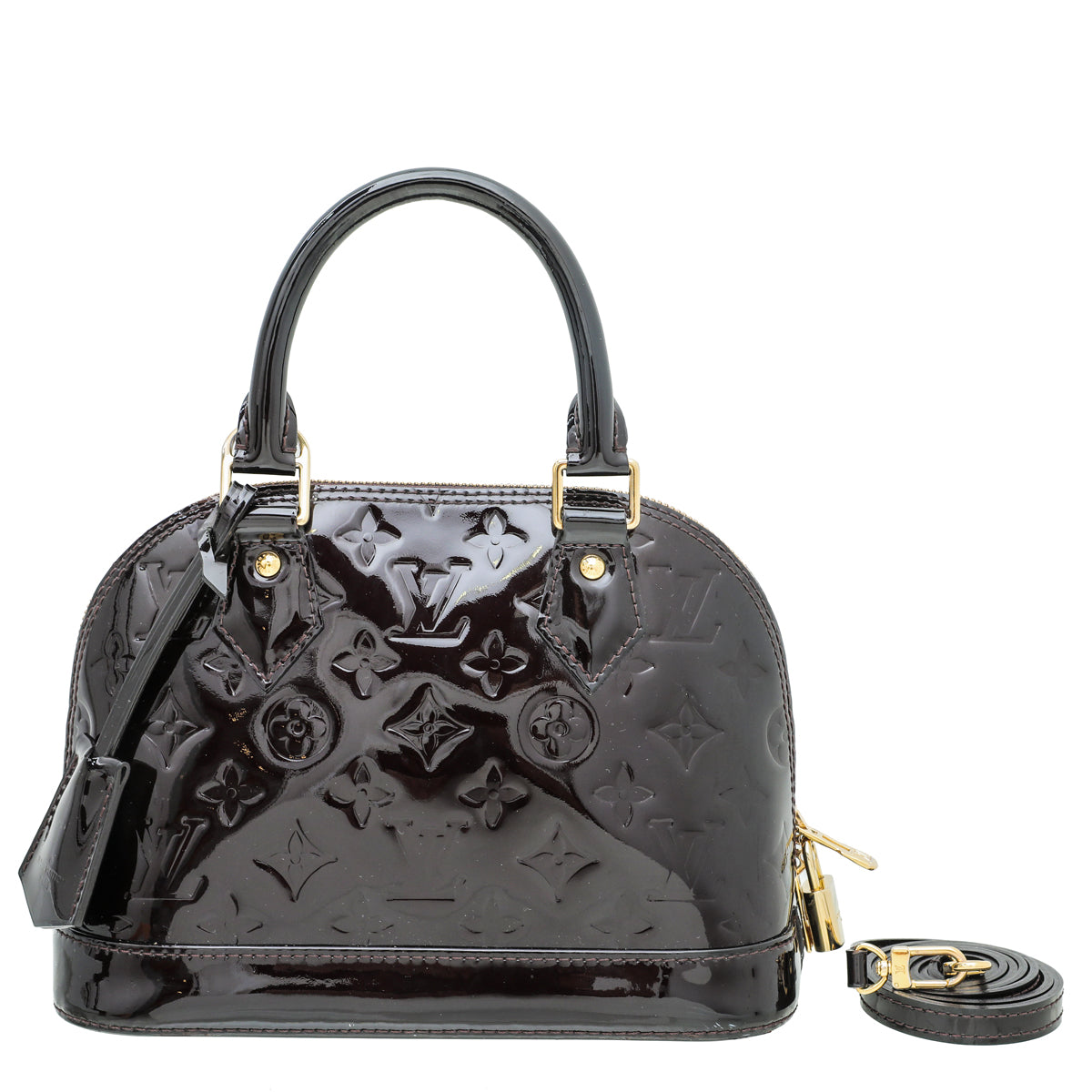 Louis Vuitton Amarante Monogram Vernis Alma BB Bag-Louis Vuitton-THE CLOSET