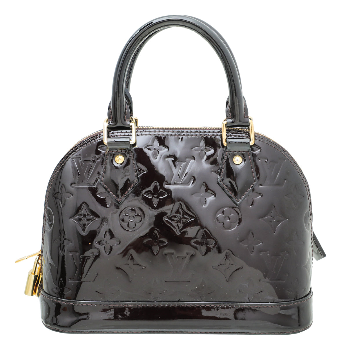 Louis Vuitton Amarante Monogram Vernis Alma BB Bag-Louis Vuitton-THE CLOSET