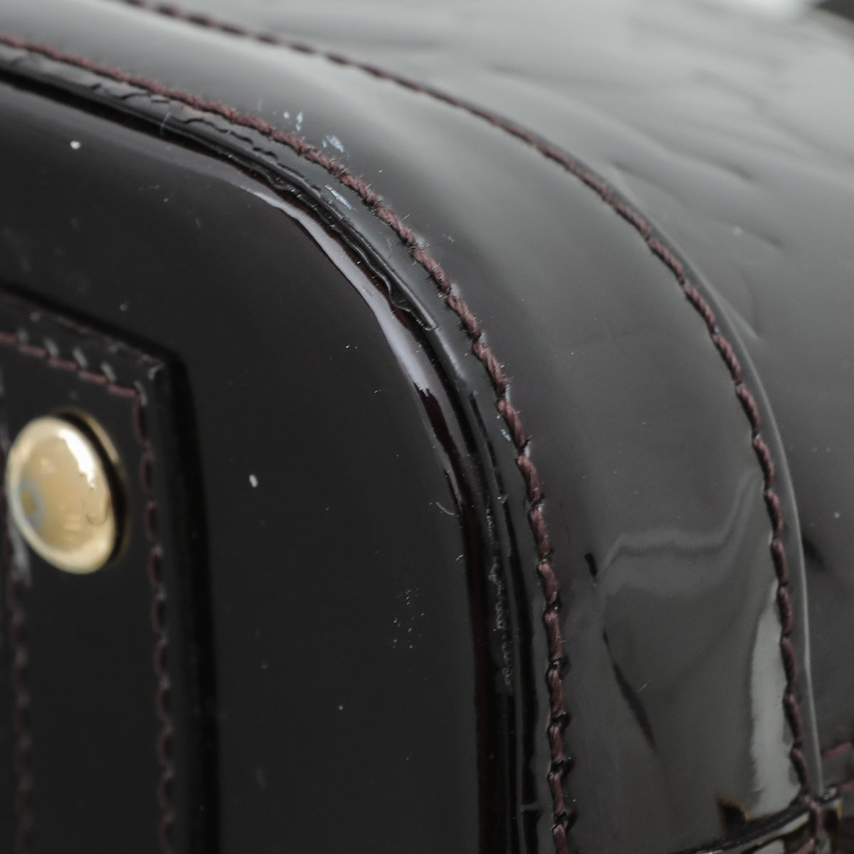 Louis Vuitton Amarante Monogram Vernis Alma BB Bag-Louis Vuitton-THE CLOSET