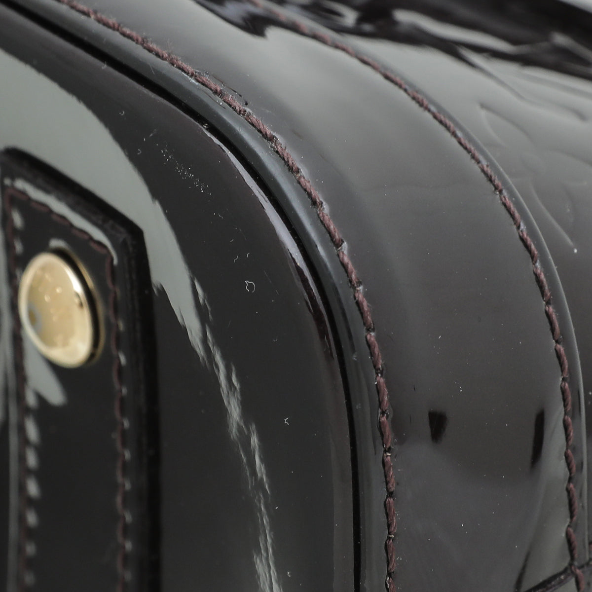 Louis Vuitton Amarante Monogram Vernis Alma BB Bag-Louis Vuitton-THE CLOSET