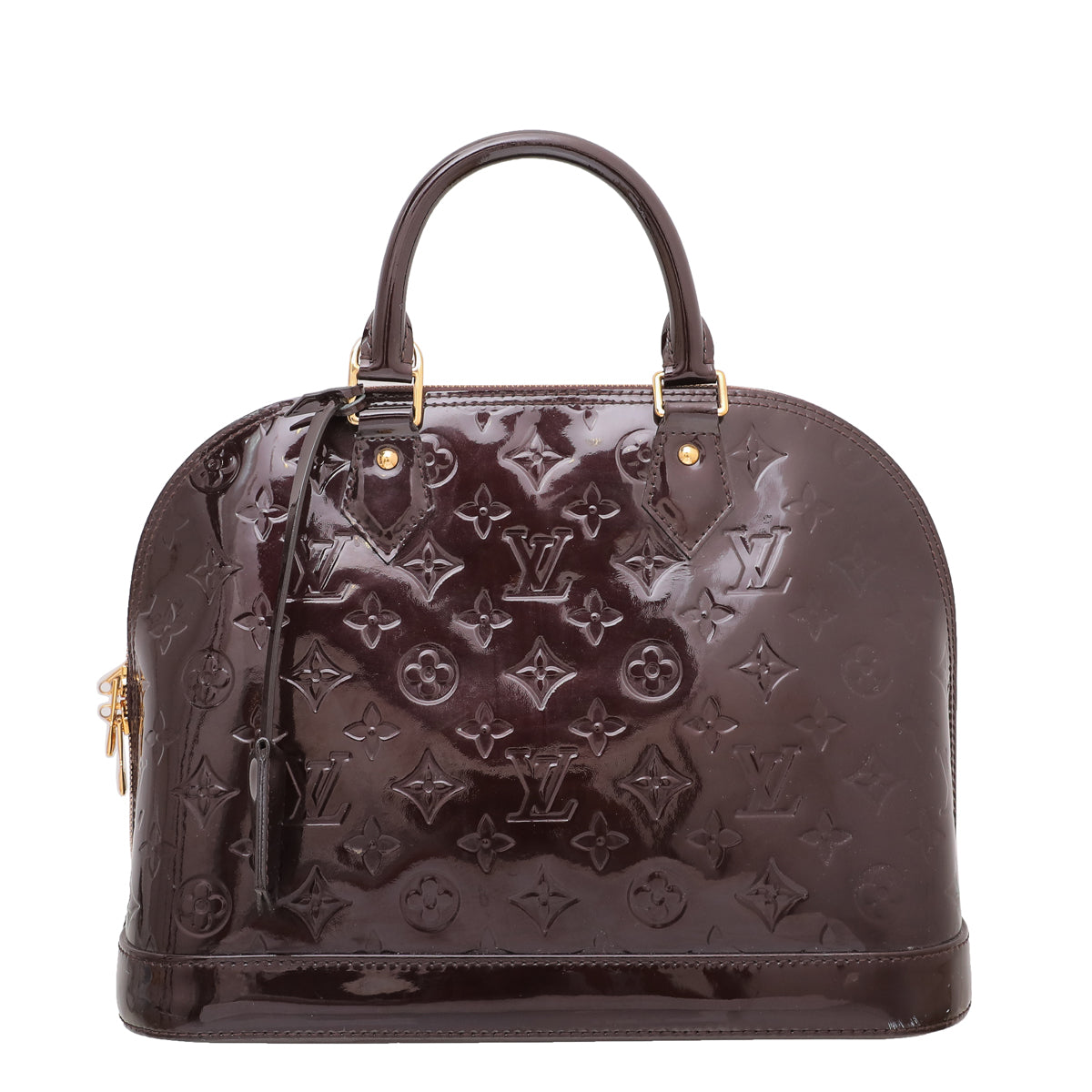 Louis Vuitton Amarante Monogram Vernis Alma Bag-Louis Vuitton-THE CLOSET