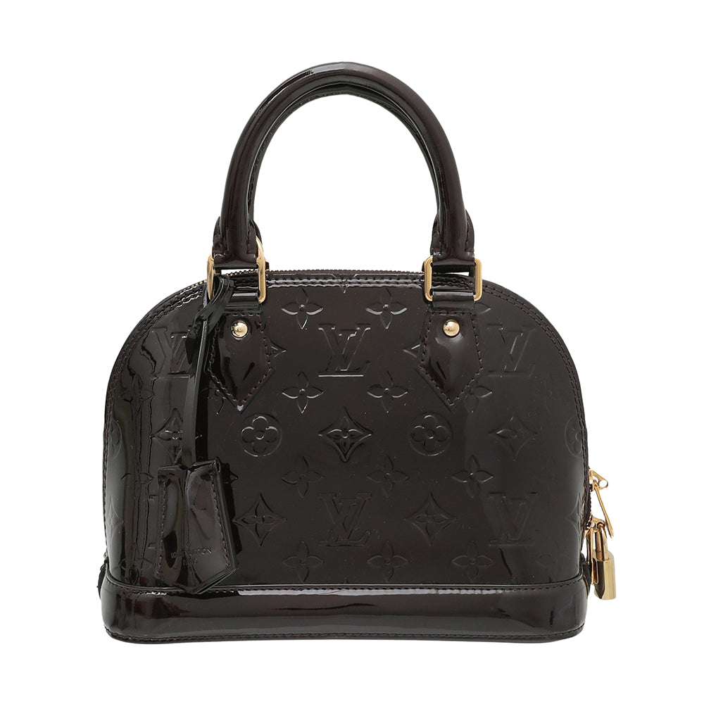 Louis Vuitton Amarante Monogram Vernis Alma BB Bag-Louis Vuitton-THE CLOSET