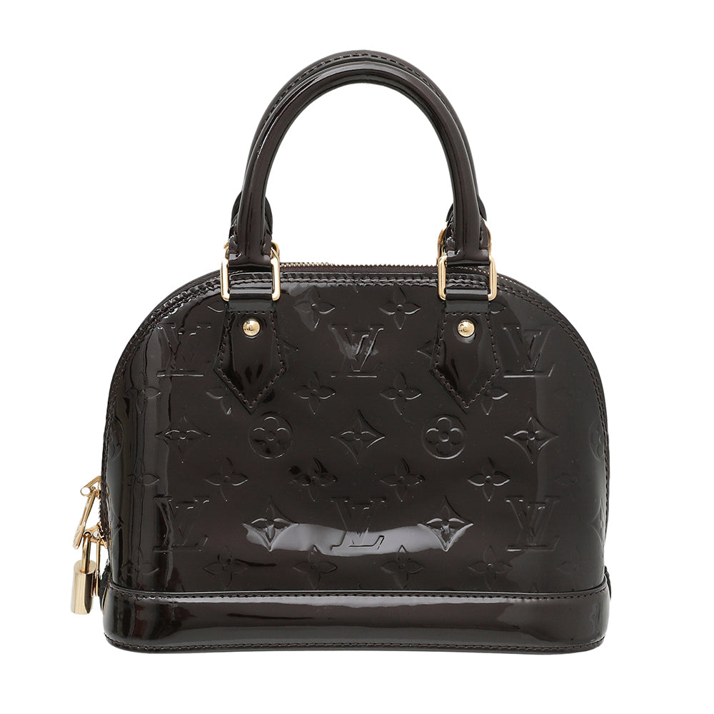 Louis Vuitton Amarante Monogram Vernis Alma BB Bag-Louis Vuitton-THE CLOSET
