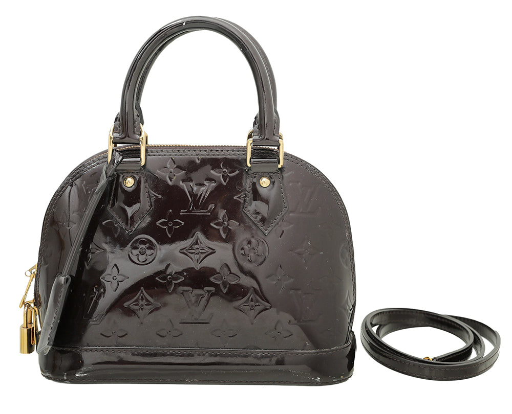 Louis Vuitton Amarante Monogram Vernis Alma BB Bag-Louis Vuitton-THE CLOSET