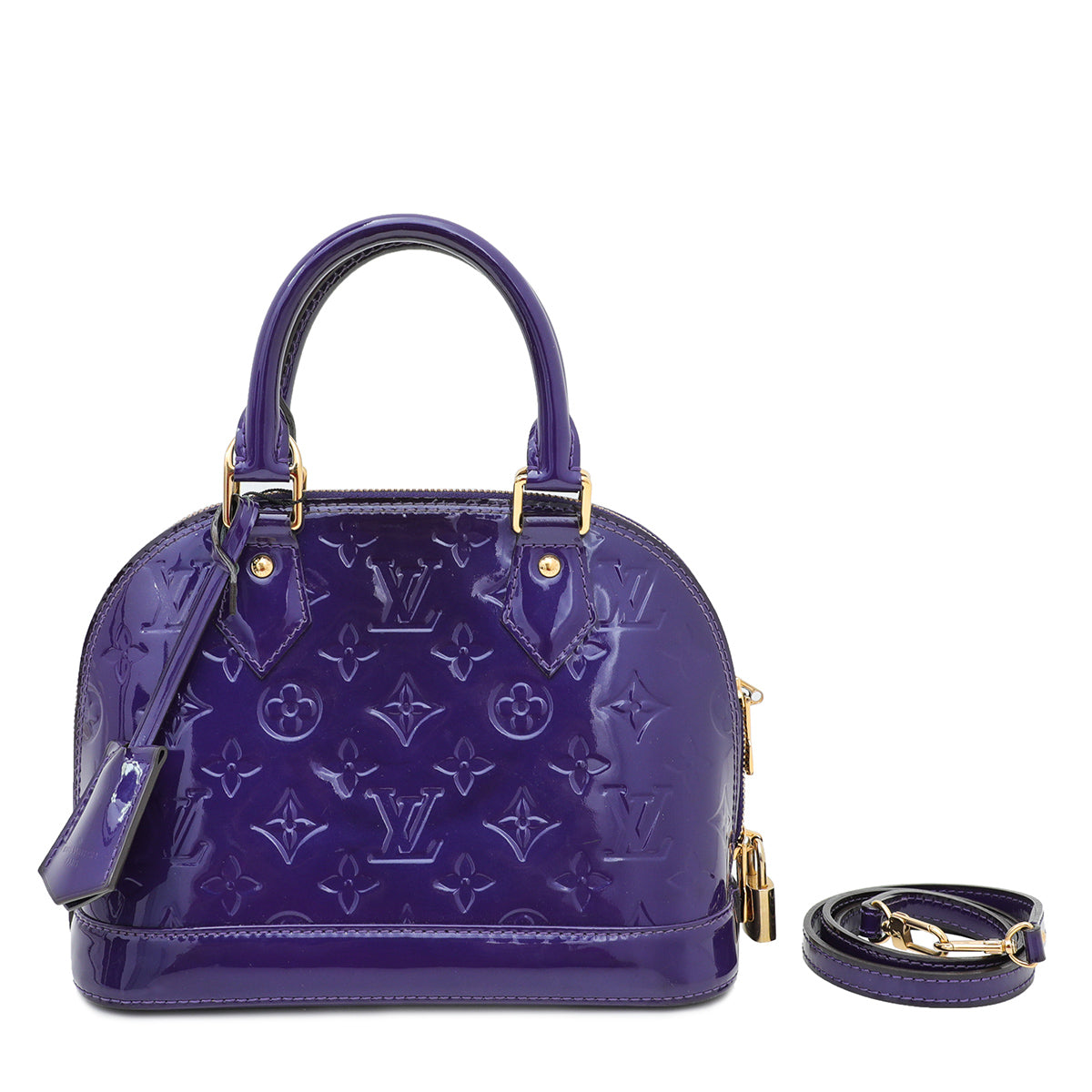 Louis Vuitton Monogram Vernis Blueberry Alma BB Bag