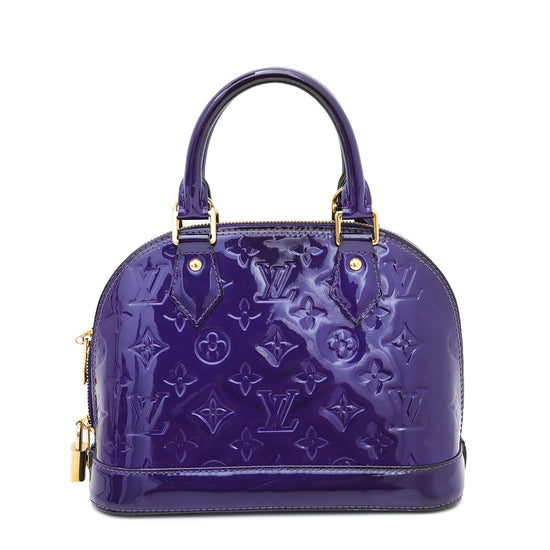 Louis Vuitton Blueberry Monogram Vernis Leather Alma BB Crossbody Bag –  Bagaholic