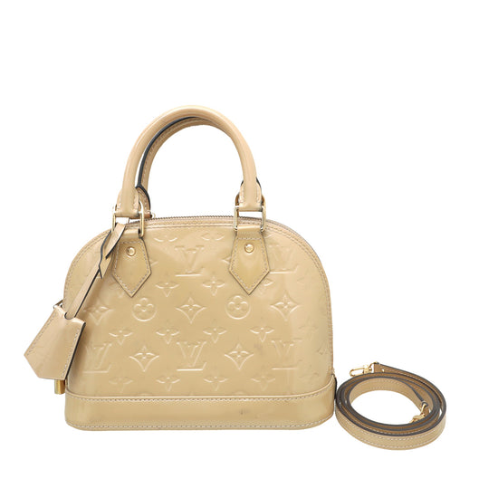 Louis Vuitton Alma BB Beige Monogram Vernis Leather – Coco Approved Studio