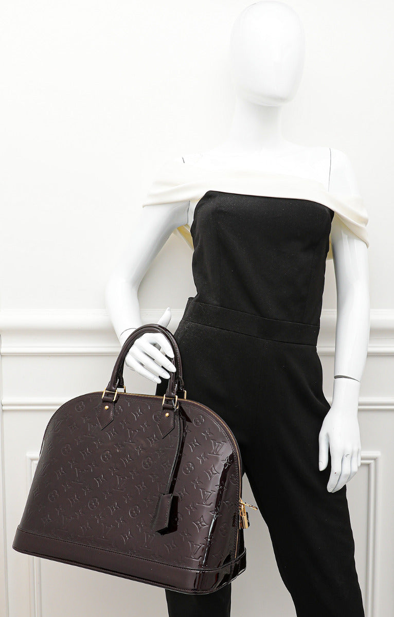 Louis Vuitton Amarante Monogram Vernis Alma GM Bag-Louis Vuitton-THE CLOSET