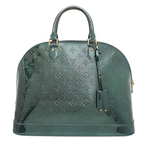 Louis Vuitton Petroleum Monogram Vernis Alma GM Bag