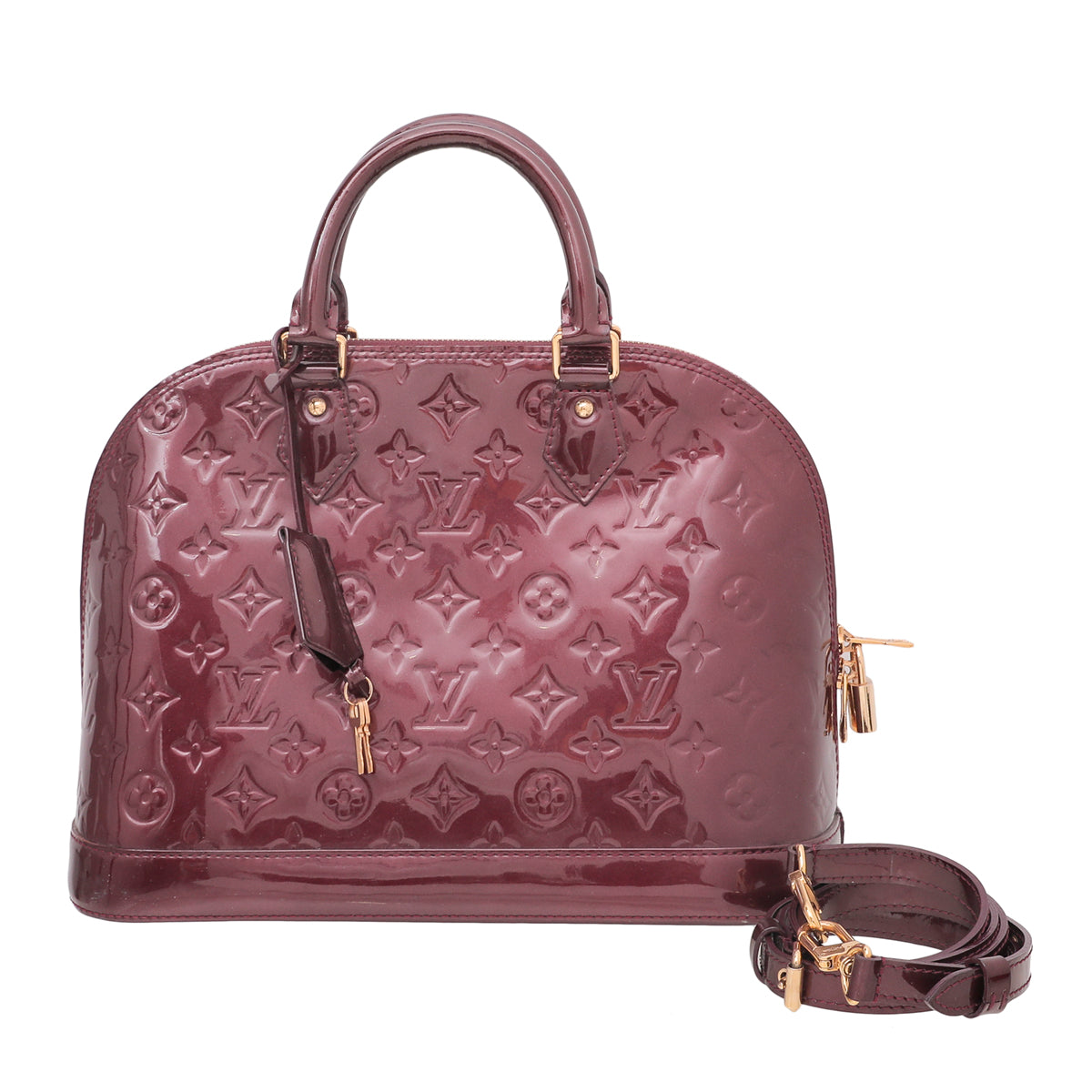 Louis Vuitton Rouge Fauviste Monogram Vernis Alma PM Bag-Louis Vuitton-THE CLOSET