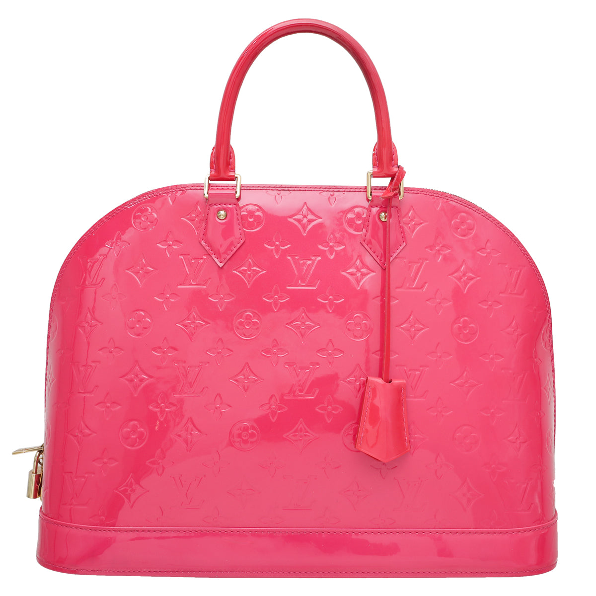 Louis Vuitton Rose Pop Monogram Vernis Alma GM Bag-Louis Vuitton-THE CLOSET