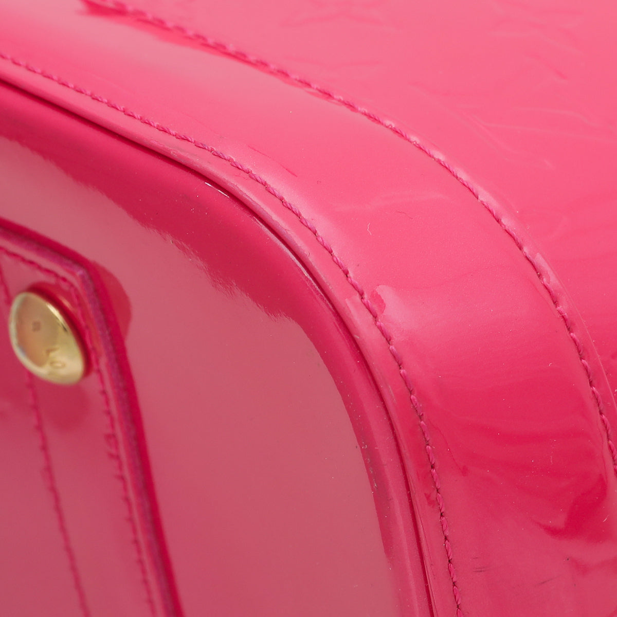 Louis Vuitton Rose Pop Monogram Vernis Alma GM Bag-Louis Vuitton-THE CLOSET