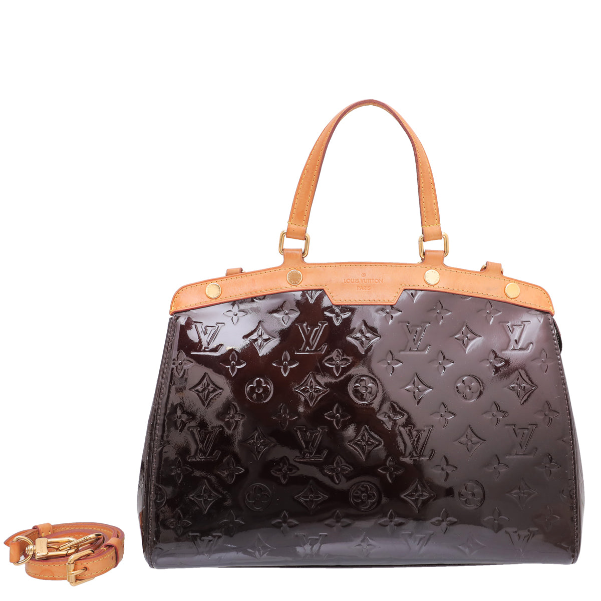 Louis Vuitton Amarante Monogram Vernis Brea Bag-Louis Vuitton-THE CLOSET