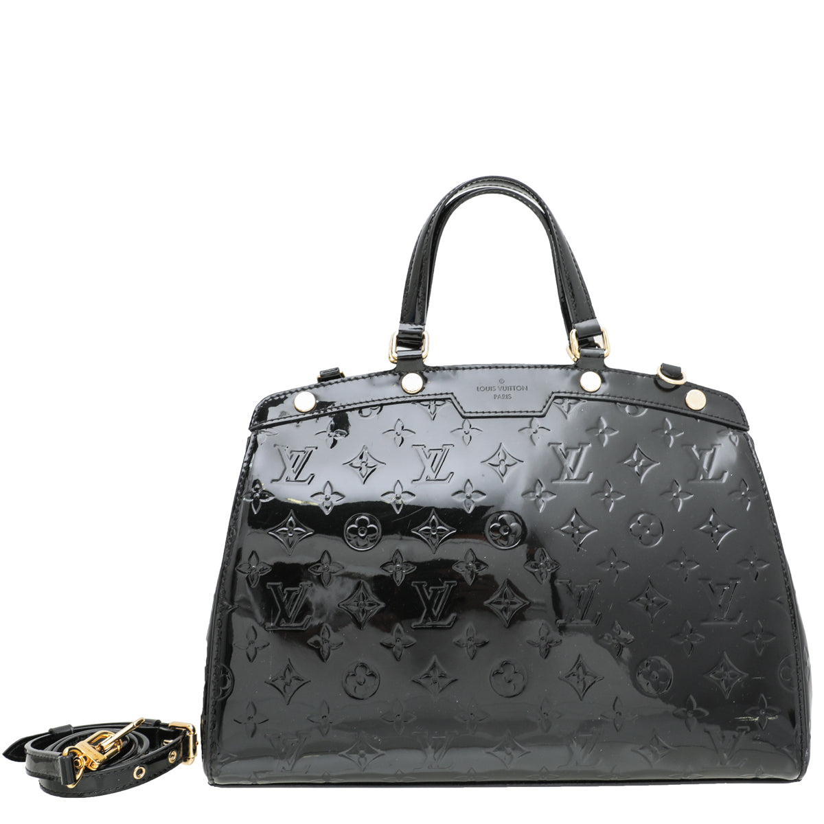 Louis Vuitton Noir Monogram Vernis Brea NM MM Bag-Louis Vuitton-THE CLOSET