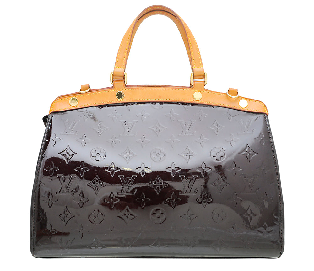 Louis Vuitton Amarante Monogram Vernis Brea MM Bag-Louis Vuitton-THE CLOSET