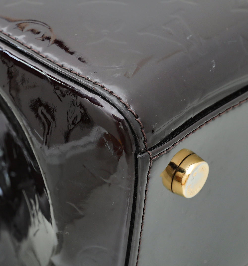 Louis Vuitton Amarante Monogram Vernis Brea MM Bag-Louis Vuitton-THE CLOSET