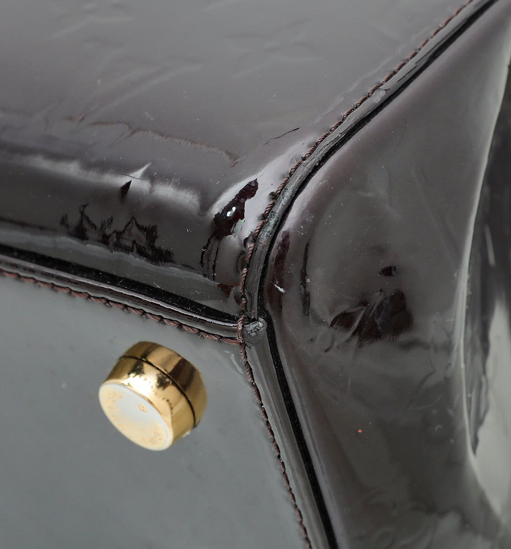 Louis Vuitton Amarante Monogram Vernis Brea MM Bag-Louis Vuitton-THE CLOSET