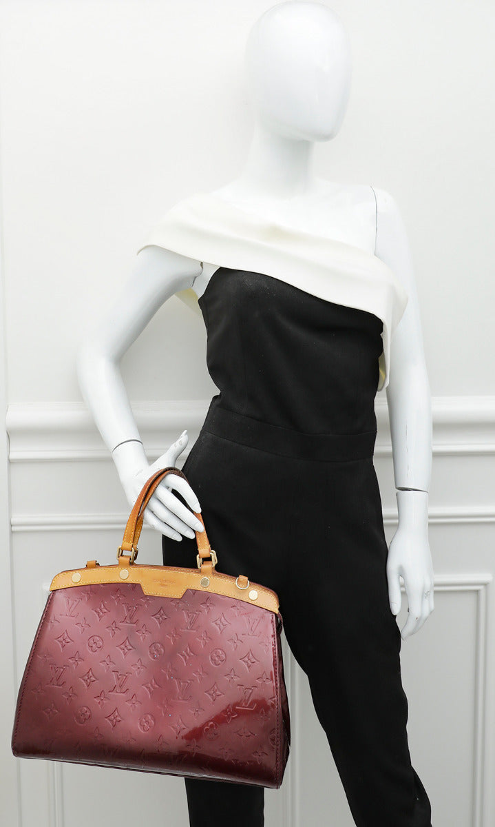 Louis Vuitton Rouge Fauviste Monogram Vernis Brea MM Bag-Louis Vuitton-THE CLOSET