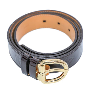 Louis Vuitton Amarante Monogram Buckle Belt 36