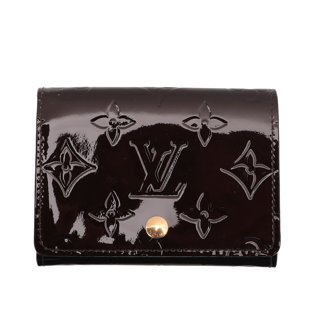 Louis Vuitton Amarante Monogram Vernis Business Card Holder-Louis Vuitton-THE CLOSET