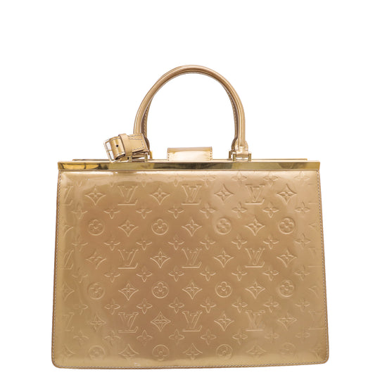 Louis Vuitton Beige Poudre Monogram Vernis Deesse GM Bag