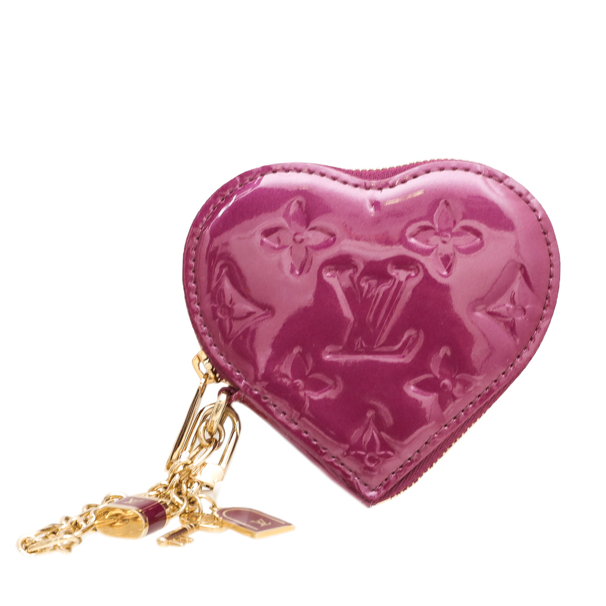 Louis Vuitton Violet Monogram Vernis Heart Coin Purse-Louis Vuitton-THE CLOSET
