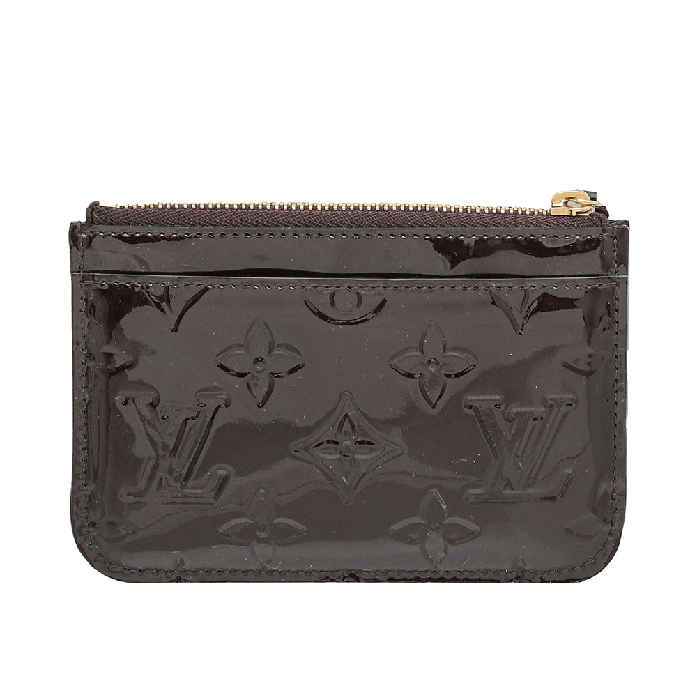 Louis Vuitton Amarante Monogram Vernis Key Pouch-Louis Vuitton-THE CLOSET
