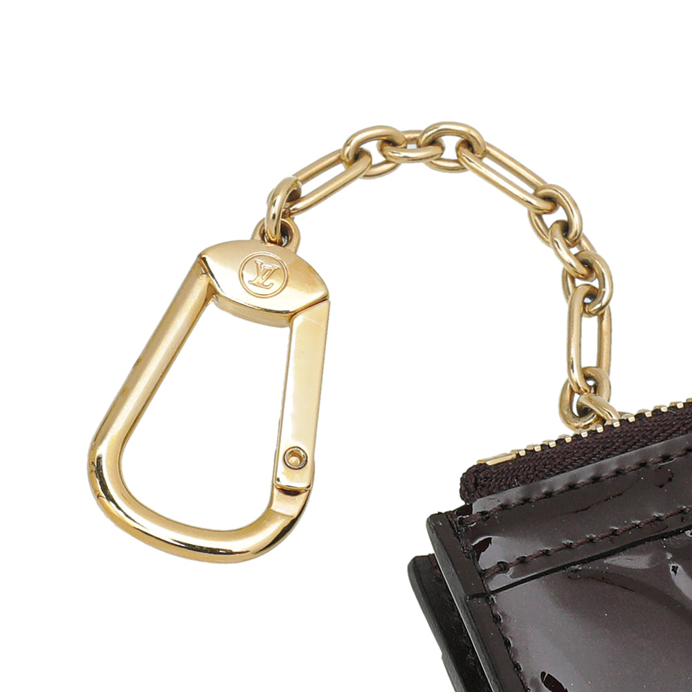 Louis Vuitton Amarante Monogram Vernis Key Pouch-Louis Vuitton-THE CLOSET