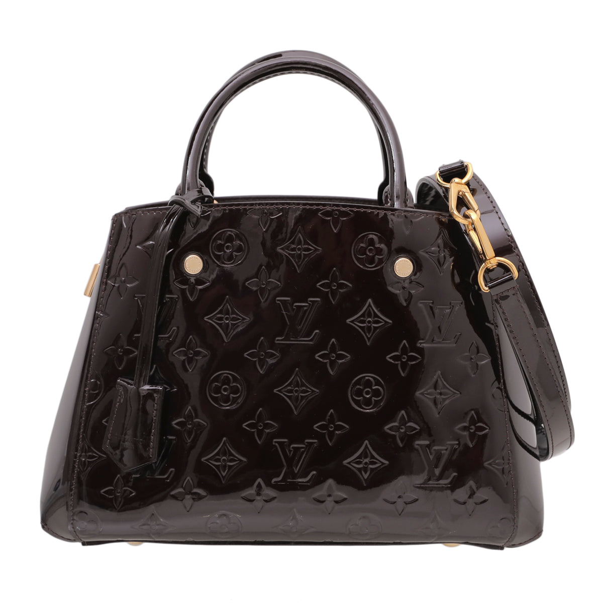 Louis Vuitton Amarante Monogram Vernis Montaigne BB Bag-Louis Vuitton-THE CLOSET