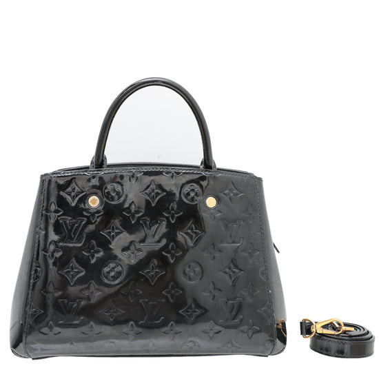 Louis Vuitton Black Monogram Vernis Montaigne BB Bag