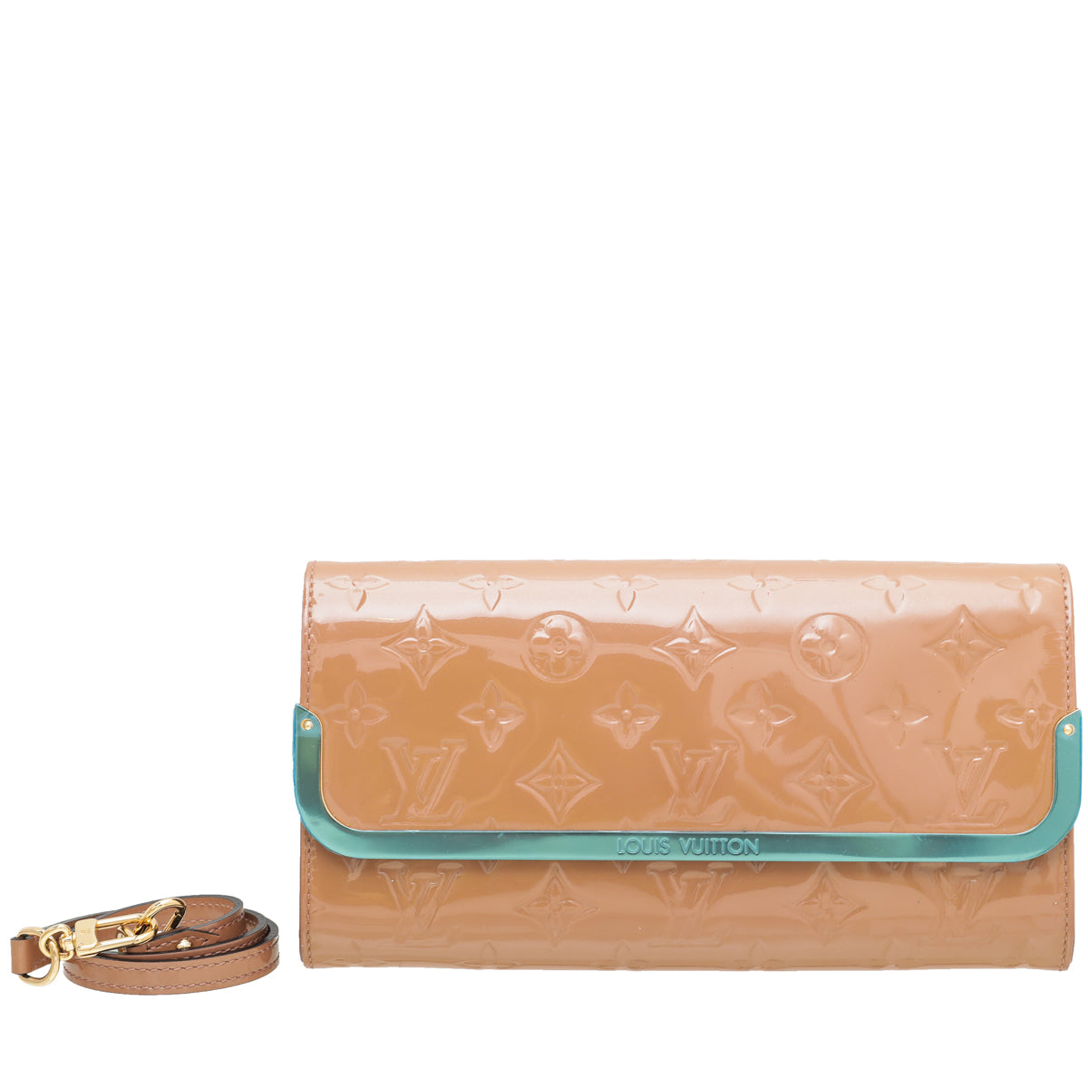 Louis Vuitton Rose Velours Monogram Vernis Rossmore Clutch Bag-Louis Vuitton-THE CLOSET