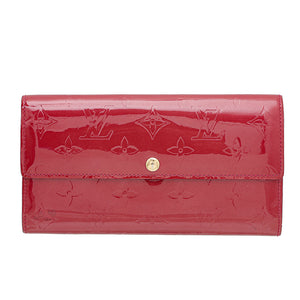 Louis Vuitton Red Monogram Vernis Sarah Wallet