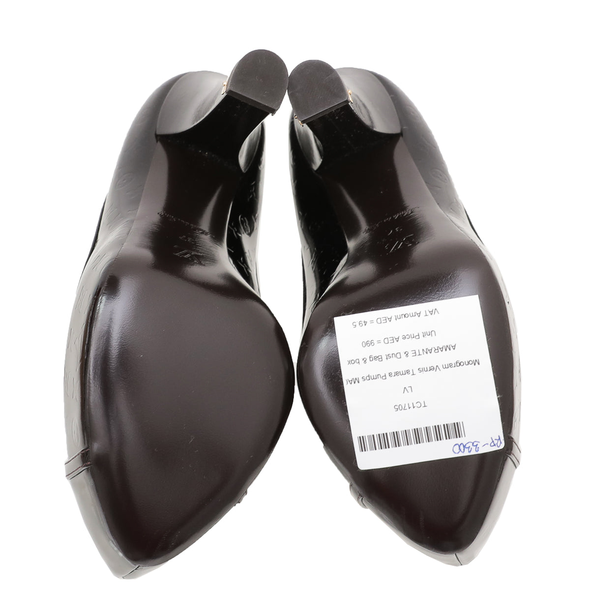 Louis Vuitton Amarante Monogram Vernis Tamara Pumps 37-Louis Vuitton-THE CLOSET