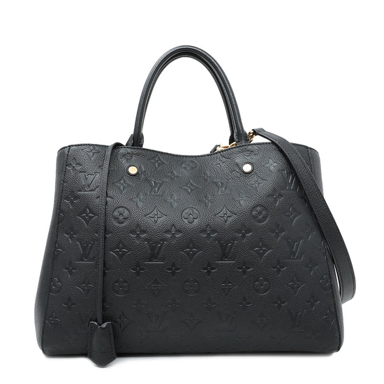 Louis Vuitton Noir Monogram Montaigne Empreinte Bag