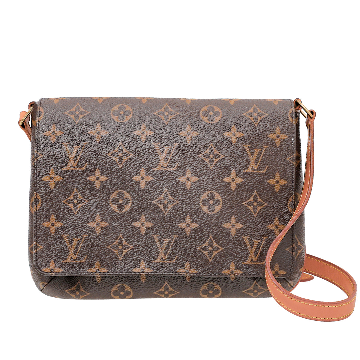 Louis Vuitton Brown Monogram Musette Tango Long Strap Bag-Louis Vuitton-THE CLOSET