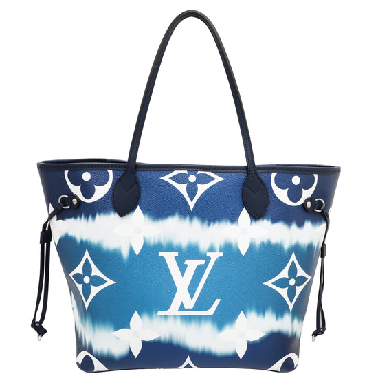 Louis Vuitton Blue Neverfull MM Bag