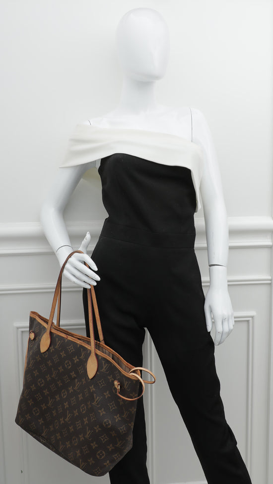 Louis Vuitton LV Brown Tan Monogram Neverfull Shoulder Bag MSRRZSA  144010026867